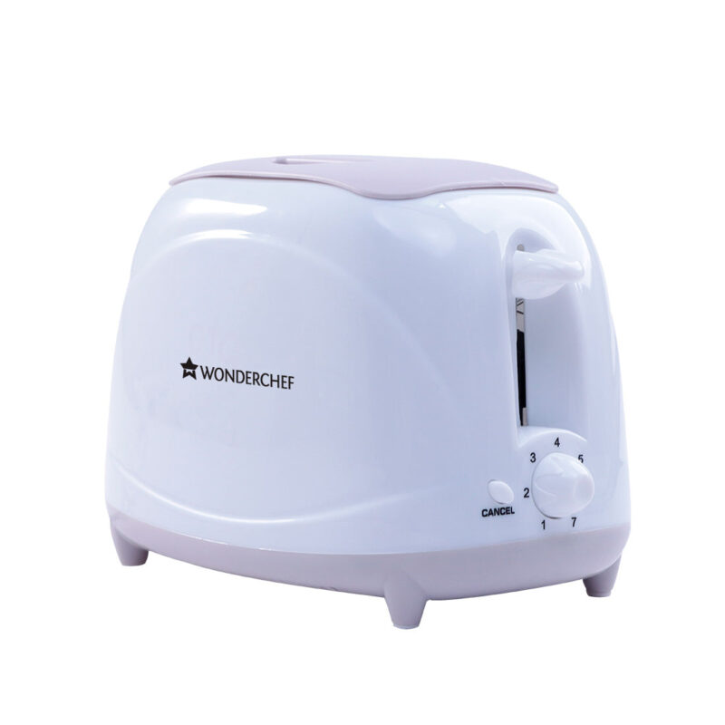 Ultima Pop-up Toaster with Lid Cover|700 Watt| 2 Bread Slice Automatic Pop-up Electric Toaster for Kitchen| 7- Level Browning Controls|Wide Bread Slots| Auto Shut Off|Mid Cycle Cancel Feature| Removable Crumb Tray| Easy to Clean| White| 2 Year Warranty - Image 6