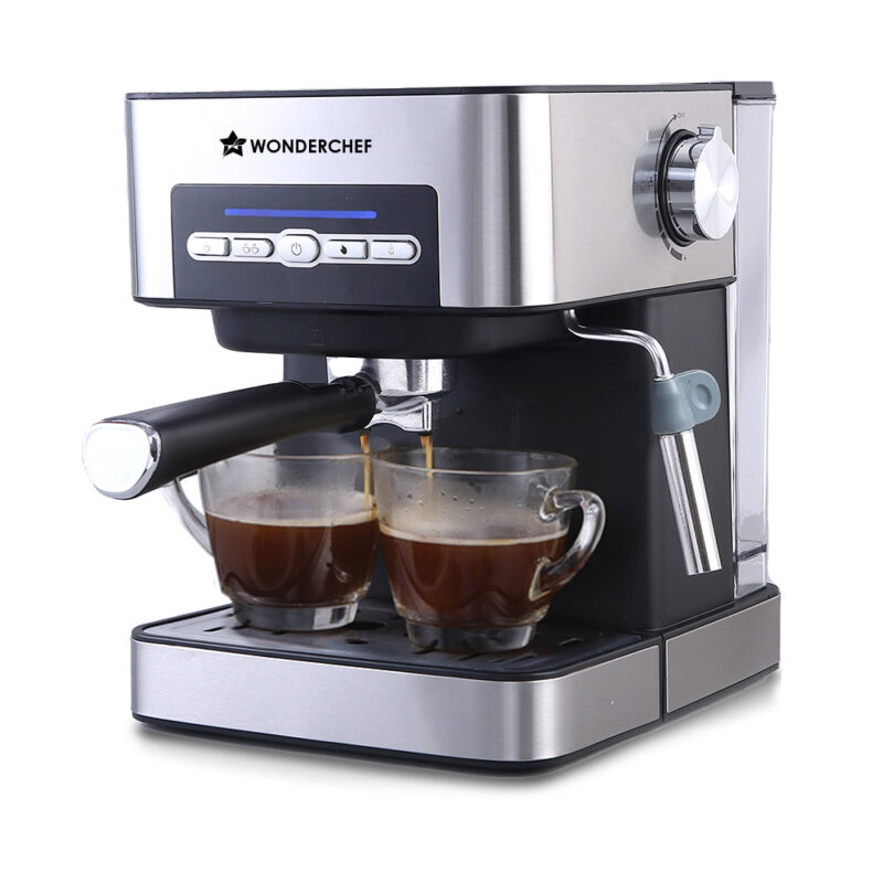 Regalia Espresso Coffee Maker 20 Bar | Ideal for Espresso, Cappuccino, Latté, Macchiato or Ristretto at Home | with Steamer Spout for Cappuccino & Latte | Professional Style Coffee | Works with Coffee Powder | 2 Years Warranty | Steel - Image 8