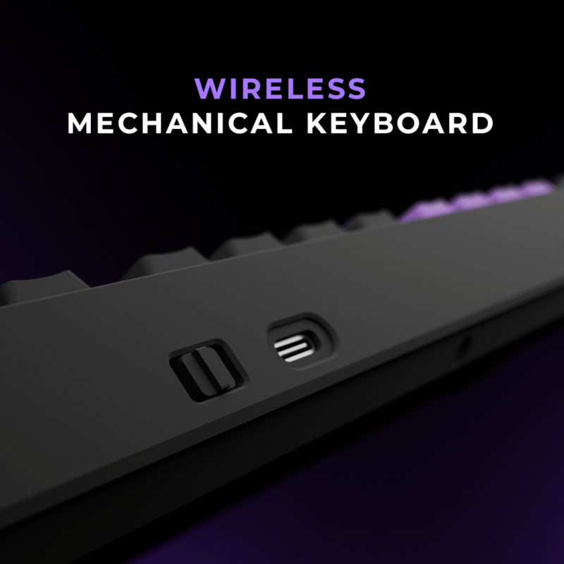 Swarm All Black Wireless Gaming Keyboard - Image 9