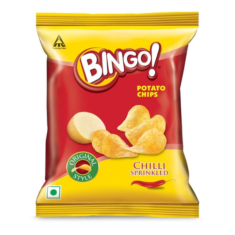 50x Bingo Potato Chips Style Chilli Sprinkled, Pack of 50 - 52g (each)