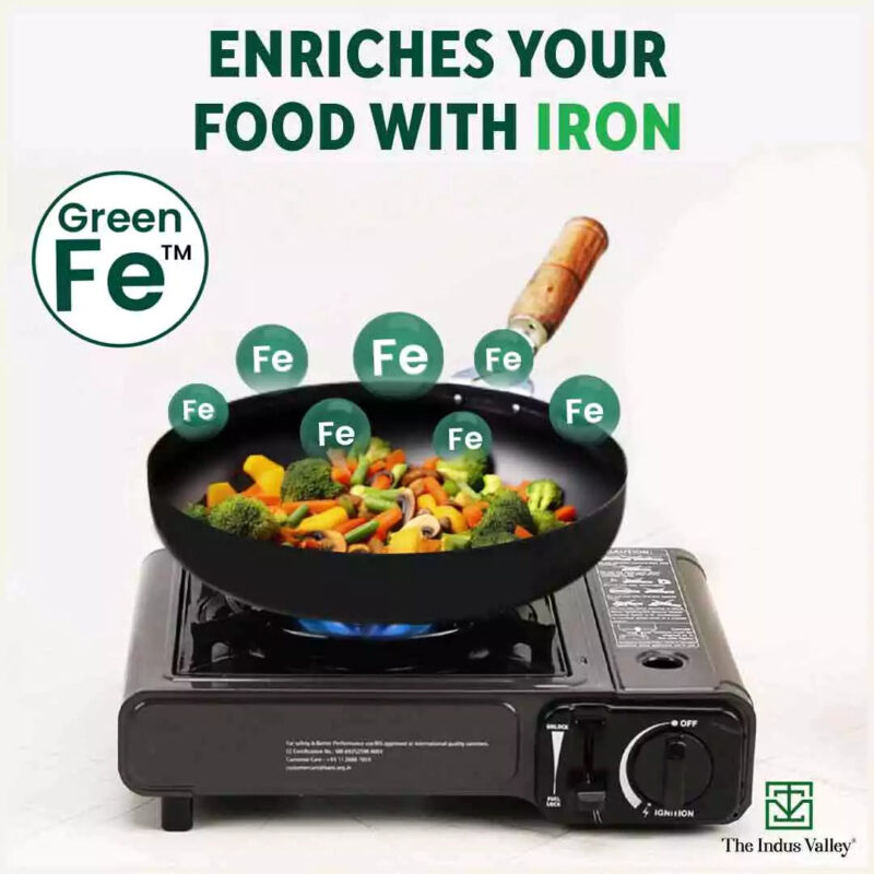 100% Pure Iron Cookware Set: Kadai+ Tawa+ Fry Pan, Toxin-free Sheet Iron, Pre-seasoned, Induction & Gas, Kitchen Set for Home, Free ₹400 Tadka Pan - Image 5