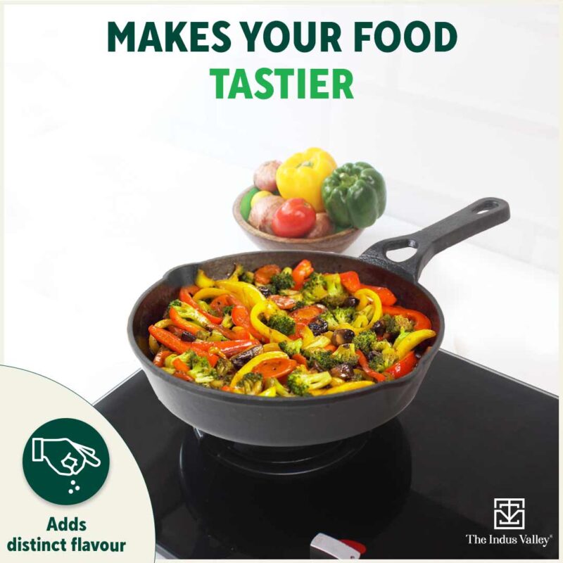 CASTrong Cast Iron Fry Pan/Skillet, Pre-seasoned, Natural Nonstick, 100% Pure, Toxin-free, Induction, 20.3cm, 0.9L, 1.6kg - Image 9