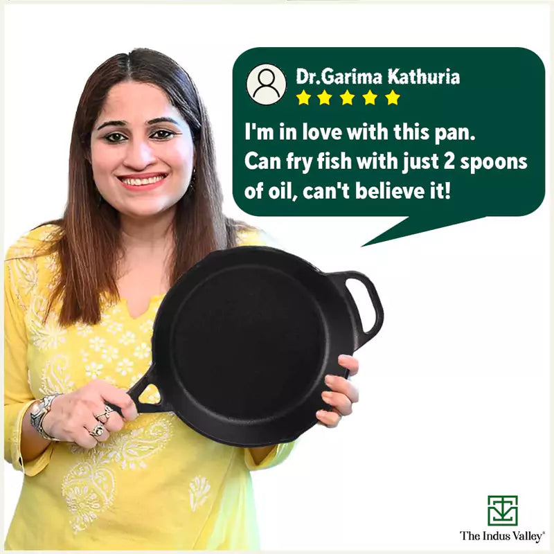 CASTrong Cast Iron Fry Pan/Skillet, Pre-seasoned, Nonstick, 100% Pure, Toxin-free, Induction, 26.2cm, 1.8L, 2.3kg - Image 11
