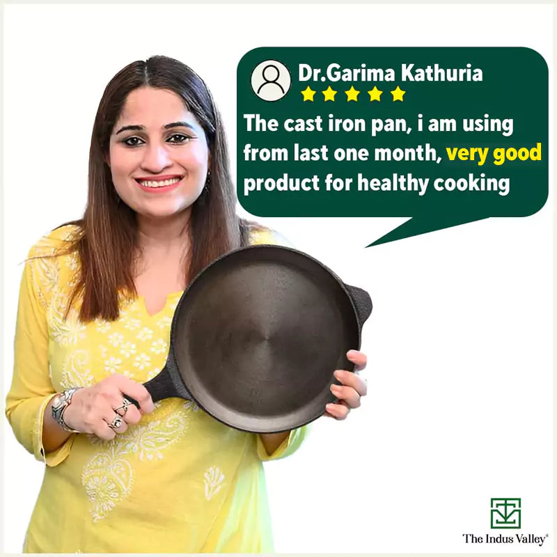 Super Smooth Cast Iron Shallow Fry Pan,Pre-seasoned, Nonstick, 100% Pure, Toxin-free, Induction, 25.4cm, 1.8kg - Image 11