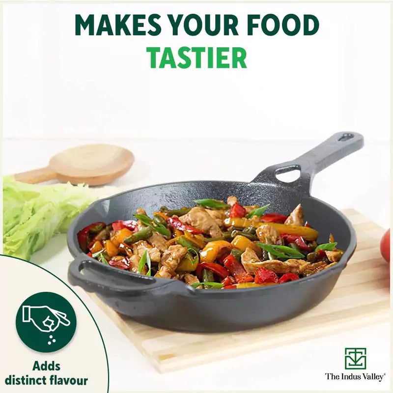 CASTrong Cast Iron Fry Pan/Skillet, Pre-seasoned, Nonstick, 100% Pure, Toxin-free, Induction, 26.2cm, 1.8L, 2.3kg - Image 8