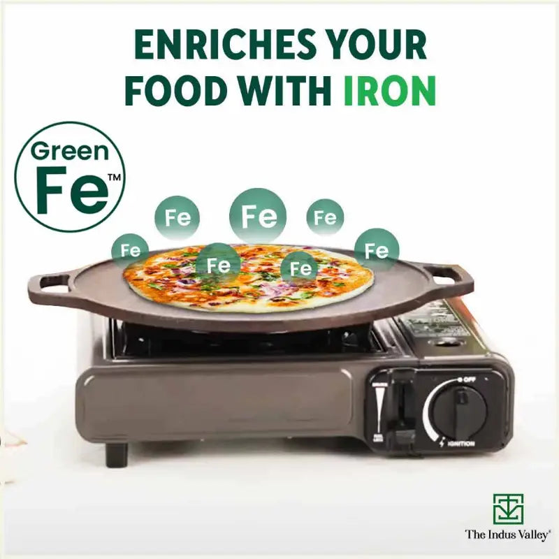 CASTrong Cast Iron Cookware Set: Tawa+ Kadai+ Fry Pan, Kitchen Set for Home, Pre-seasoned, 100% Pure, Toxin-free, Free ₹400 Tadka Pan - Image 6