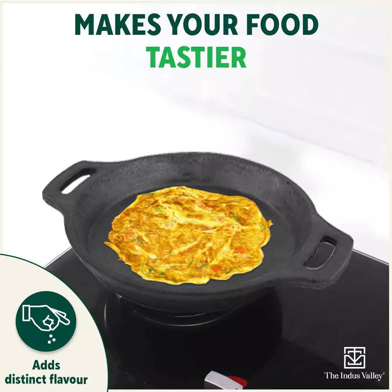 CASTrong Cast Iron Fish Fry Pan, Pre-seasoned, Nonstick, 100% Pure, Toxin-free, Induction, 22.4/25cm, 1.5kg/2kg - Image 9