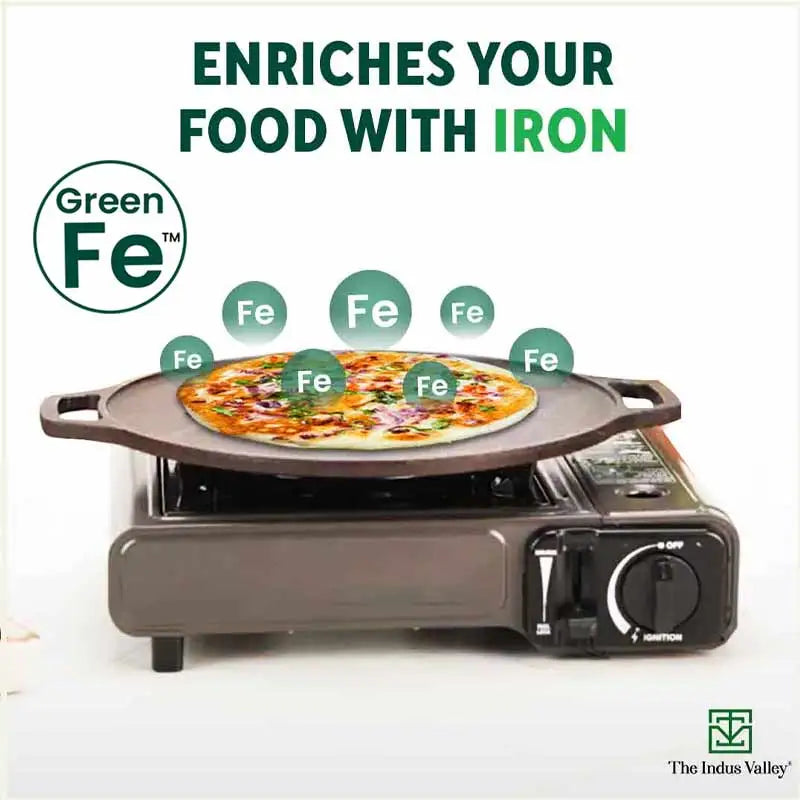CASTrong Cast Iron Roti/Dosa Tawa,Pre-seasoned, Nonstick, 100% Pure, Toxin-free, Induction, 30.2cm, 2.4kg - Image 7