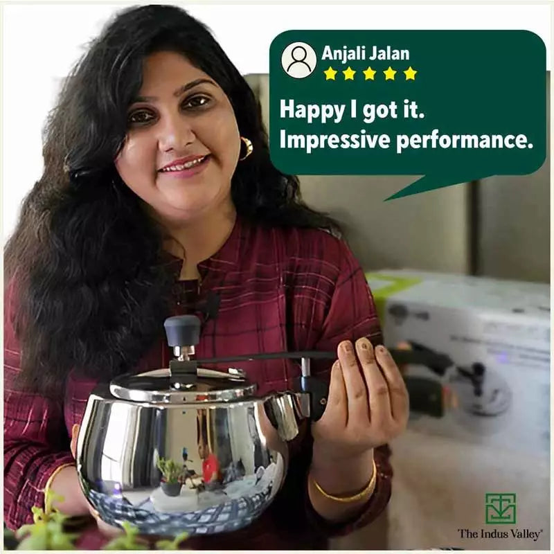 3L+5L QuicKooker Stainless Steel Pressure Cooker Combo+ Free ₹600 Wood Chopping Board, Premium Quality, Tri-ply (3 Layer) Heavy Bottom, 3Yr Warranty, ISI Certified, Induction & Gas - Image 11