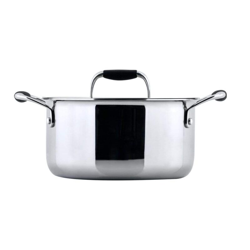 Stanton 20 cm Stainless Steel Casserole With Lid, Handle with Silicone Sleeve, Induction Friendly, 2.5mm, 3L, 25 Years Warranty - Image 5