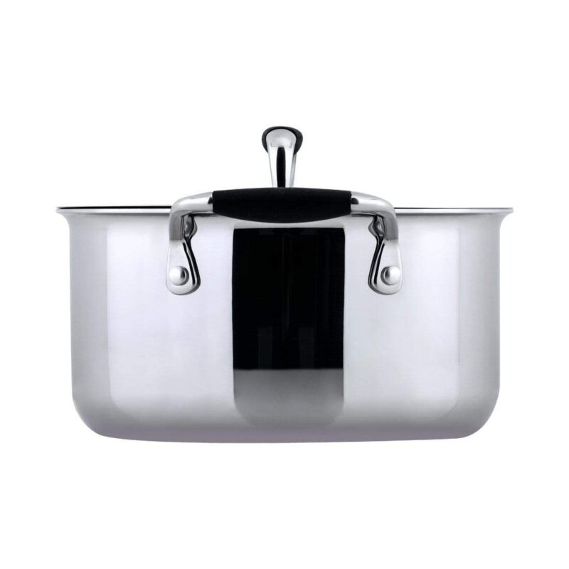 Stanton 20 cm Stainless Steel Casserole With Lid, Handle with Silicone Sleeve, Induction Friendly, 2.5mm, 3L, 25 Years Warranty - Image 2