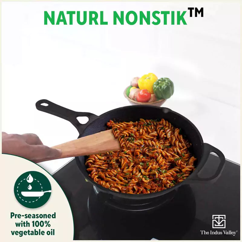 CASTrong Cast Iron Fry Pan/Skillet, Pre-seasoned, Nonstick, 100% Pure, Toxin-free, Induction, 26.2cm, 1.8L, 2.3kg - Image 9