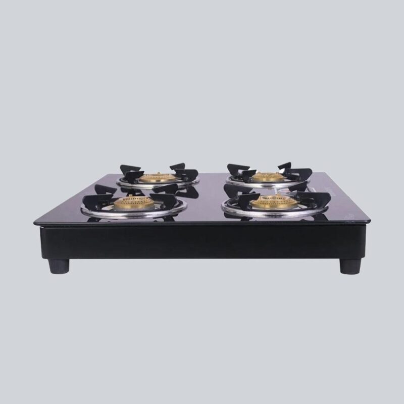 Ruby  4 Burner Glass Cooktop, Black Toughened Glass with 1 Year Warranty, Ergonomic Knobs,  Heat-Efficient Brass Burners, Stainless-steel Spill Tray, Manual Ignition - Image 27