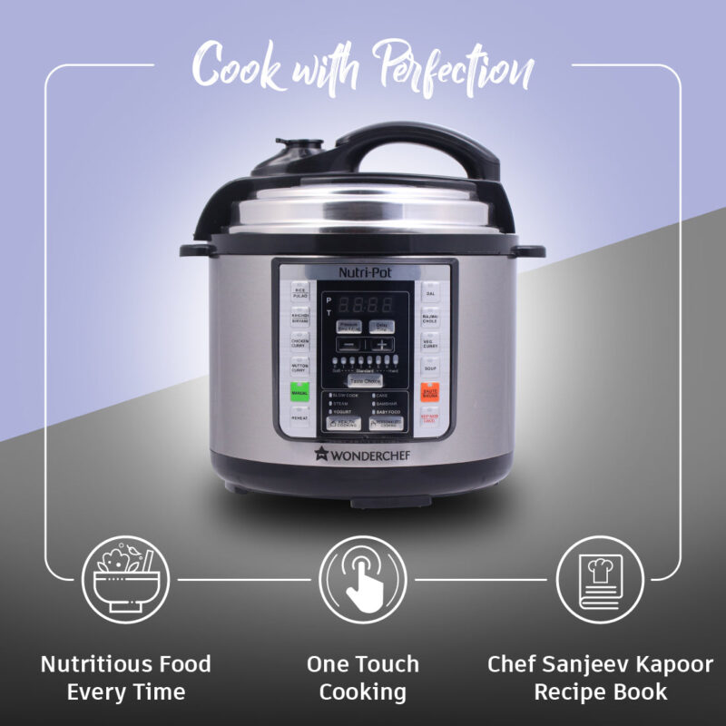 Wonderchef Renewed Nutri-Pot | 3L | Electric Pressure Cooker with 7-in-1 Functions - Image 2