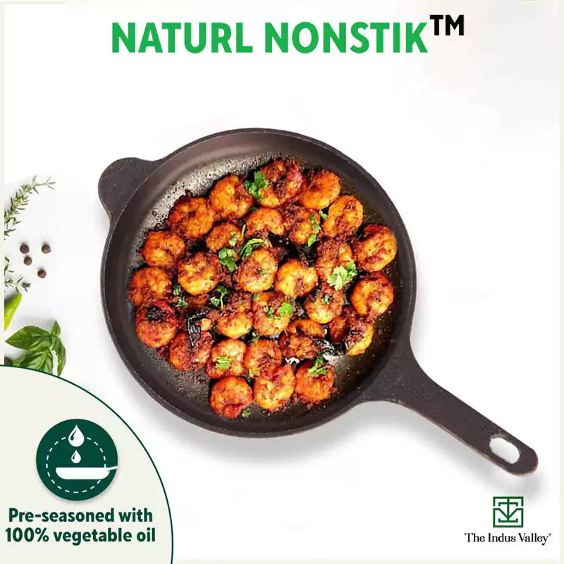 Super Smooth Cast Iron Shallow Fry Pan,Pre-seasoned, Nonstick, 100% Pure, Toxin-free, Induction, 25.4cm, 1.8kg - Image 7
