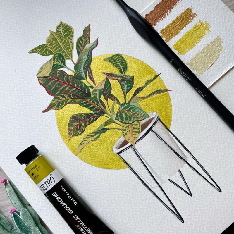 Brustro Artists' Metallic Gouache Set of 18x12ml - Image 2