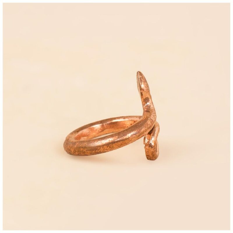 Sarpa Sutra, Consecrated Snake Ring, Copper metal  (Large Size) - Image 3