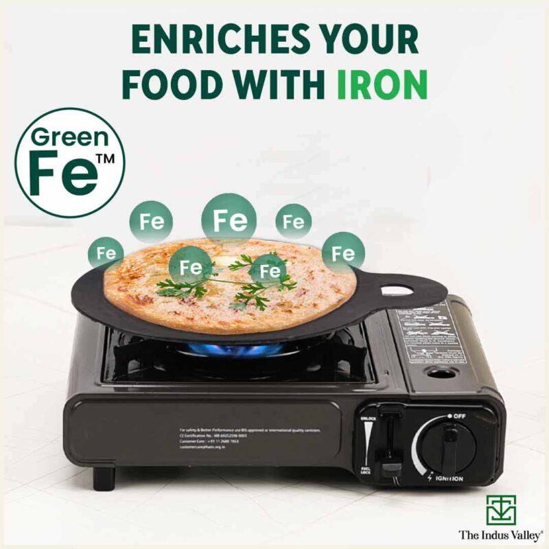 100% Pure Sheet Iron Tawa + Free ₹110 Spatula, Pre-seasoned, Toxin-free, 30.5cm, 1.8 / 1.4 kg - Image 7