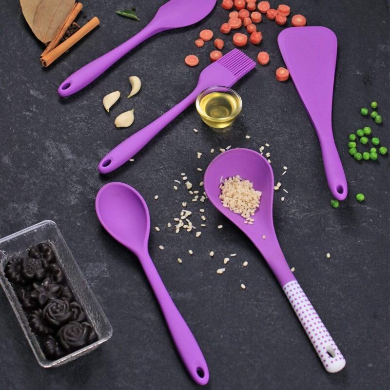 Waterstone Silicone Nonstick Spoon, Purple - Image 4