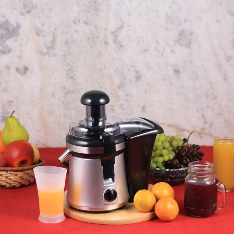 Prato Compact Centrifugal Electric Juicer for Fruits and Vegetables, 250W| Juicer Mesh with Stainless Steel Sieve| Dual Speed| BPA free Anti Drip Juicer Machine, Appliance| Easy to Clean| Healthy Juicer Machine| 1 Year Warranty | Black & Silver - Image 9
