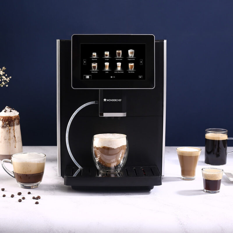 Wonderchef Renewed Regalia Fully Automatic Coffee Machine | Large 7 Inches Display for Brewing Americano, Cappuccino, Latte, Macchiato, Flat White, Espresso Coffee - Image 8
