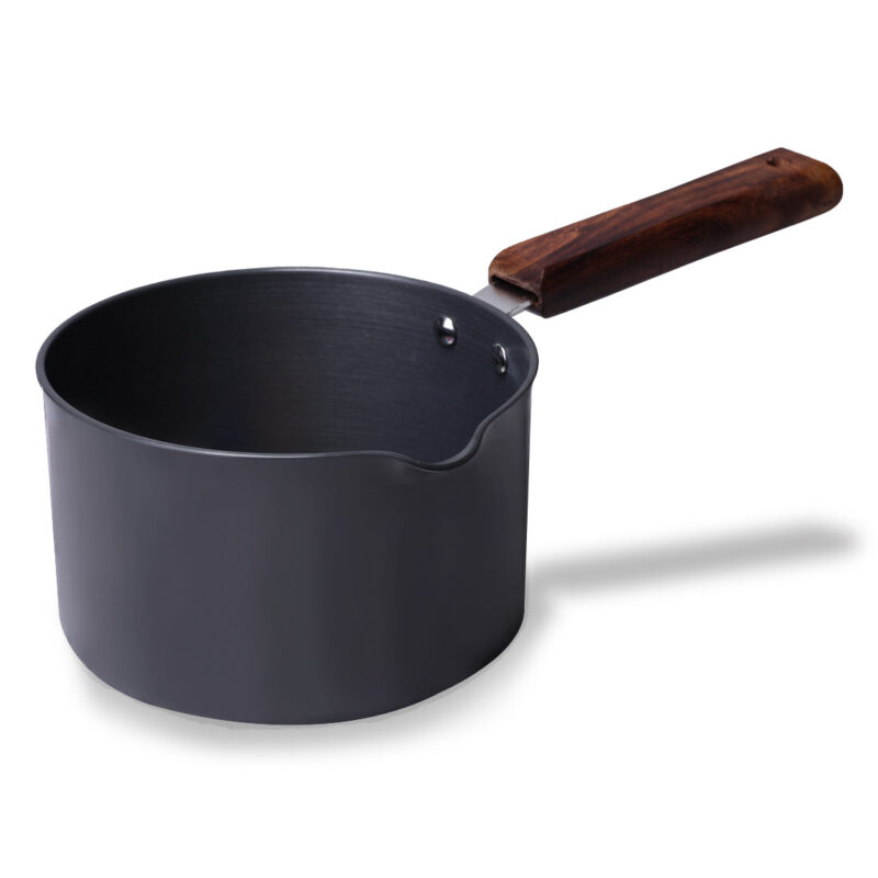 Ebony Hard Anodized 16 cm Nonstick Sauce Pan | Non Stick Sauce Pan | 2 L | 3.25 mm | Black and Brown - Image 6