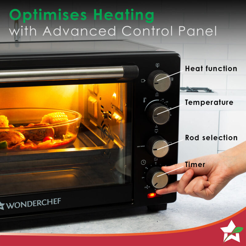 Oven Toaster Griller (OTG) - 40 Litres, Black - with Rotisserie,Auto-shut off, heat-resistant tempered glass, Multi-stage heat selection - Image 2