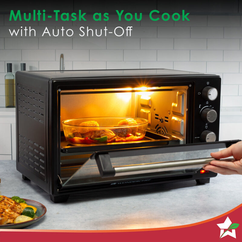 Oven Toaster Griller (OTG) - 40 Litres, Black - with Rotisserie,Auto-shut off, heat-resistant tempered glass, Multi-stage heat selection - Image 3