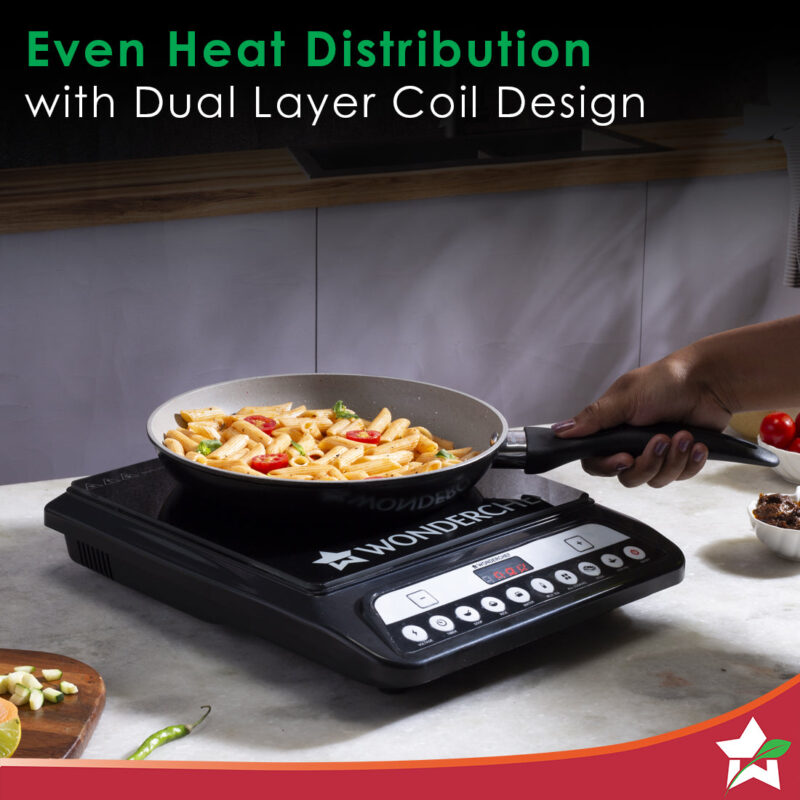 Wonderchef Renewed Power 1400W Induction Cooktop | 11 Preset Functions | Push Touch Control Button Induction Cooktop - Image 4