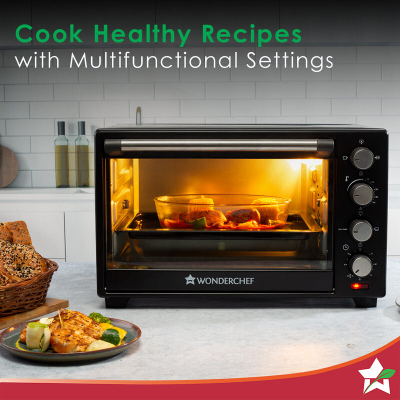Wonderchef Renewed Oven Toaster Griller (OTG) - 40L | Black with Rotisserie | Auto-shut off | Heat-resistant Tempered Glass | Multi-stage Heat Selection - Image 5