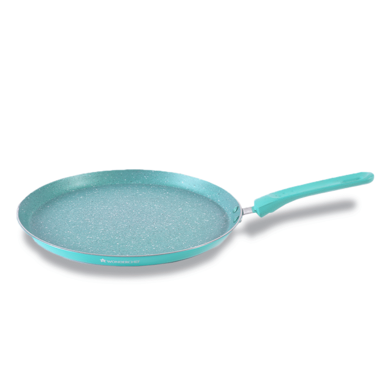 Wonderchef Renewed Celebration Non-stick 28cm Dosa Tawa | Induction Friendly | Soft Touch Handle | Pure Grade Aluminium | 2.2mm | PFOA/Heavy Metals Free - Image 7