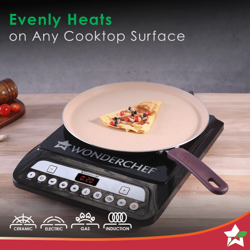 Wonderchef Renewed Milano 24cm Dosa Tawa | Meta Tuff Non-Stick Coating | Pure Grade Aluminum - Image 4