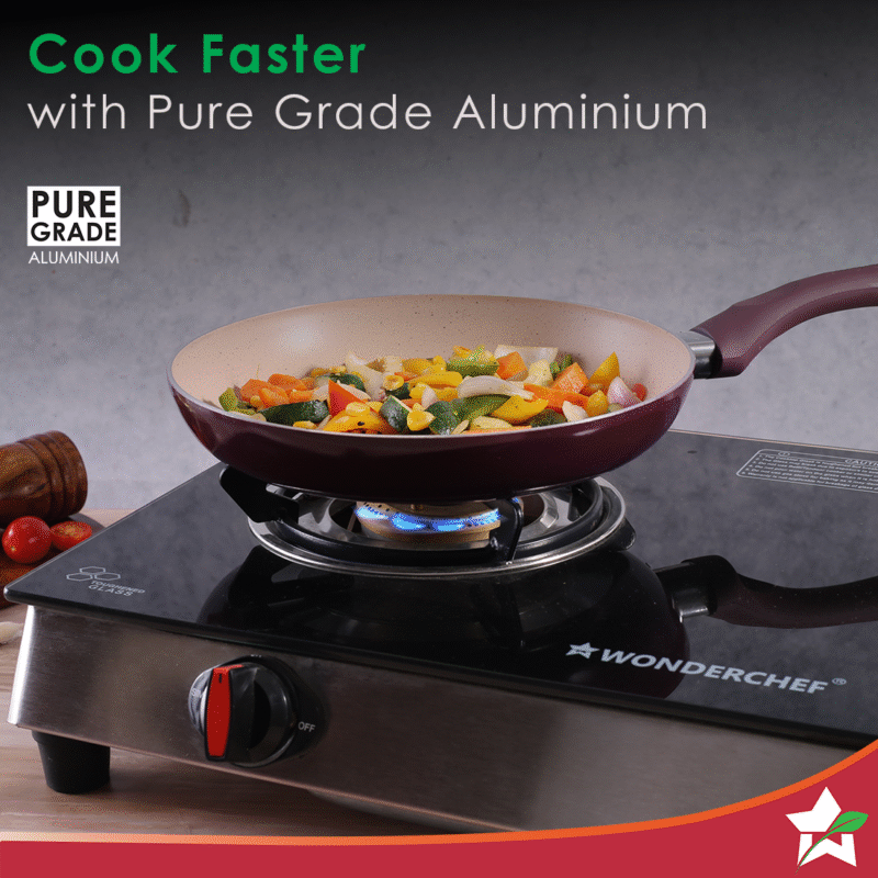 Wonderchef Renewed Milano 24cm Fry Pan | Meta Tuff Non-Stick Coating | Pure Grade Aluminum - Image 6
