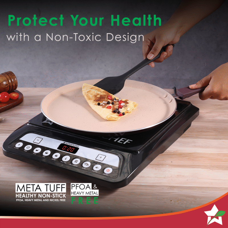 Wonderchef Renewed Milano 24cm Dosa Tawa | Meta Tuff Non-Stick Coating | Pure Grade Aluminum - Image 7