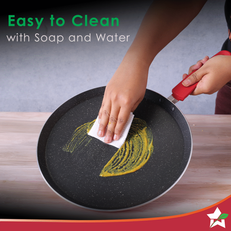 Wonderchef Renewed Milano 28cm Dosa Tawa | Meta Tuff Non-Stick Coating | Pure Grade Aluminum - Image 8
