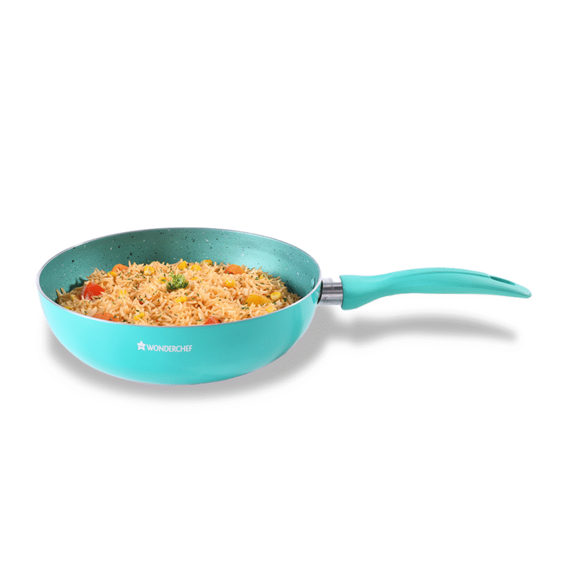 Wonderchef Renewed Celebration Non-stick 24cm Wok (without Lid) | Induction Friendly | Soft Touch Handle | Pure Grade Aluminium | 2.2mm | PFOA/Heavy Metals Free - Image 7