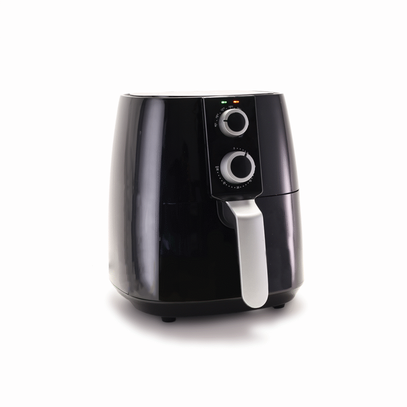 Prato Manual Air Fryer for Home and Kitchen with 5 Pre-set Menu|3.8 Litres Non-stick Basket| Fry, Grill, Bake & Roast| Rapid Air Technology| Auto Shut-Off| Healthy Cooking with 99% less Fat| Sleek & Compact| 1450 Wattage| Black| 1 Year Warranty - Image 8