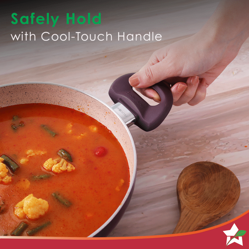 Wonderchef Renewed Milano 24cm Kadhai (without Lid) | Meta Tuff Non-Stick Coating | Pure Grade Aluminum - Image 5