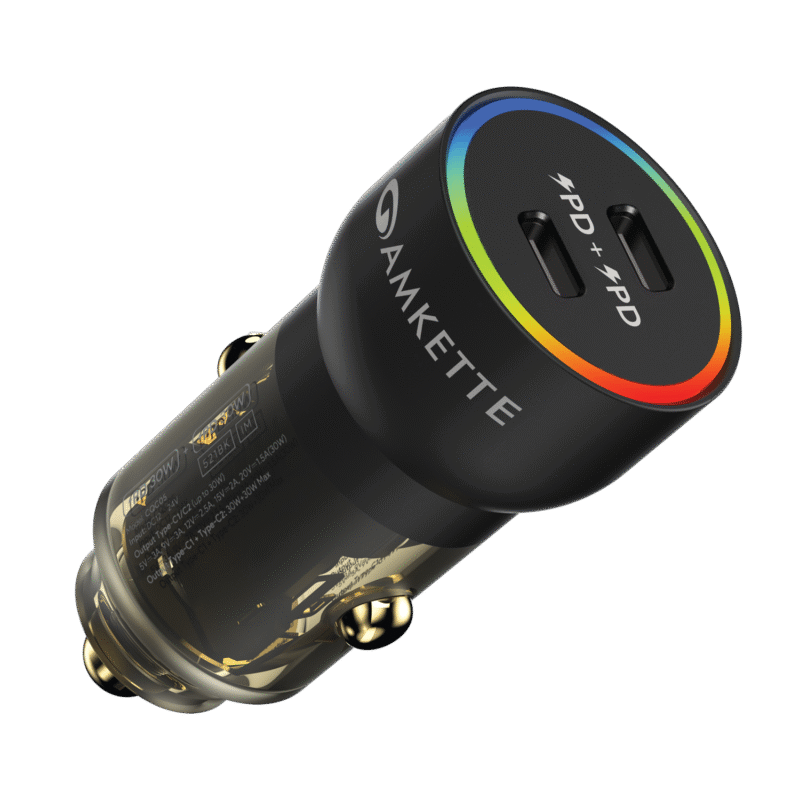 PowerPro 60W PD + PD Car Charger