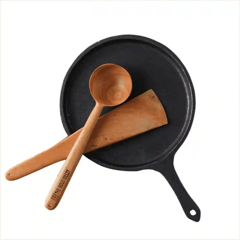 CASTrong Cast Iron Tawa with Handle, Pre-seasoned, 100% Pure, Toxin-free, Induction, 25.7cm, 2kg - Image 14