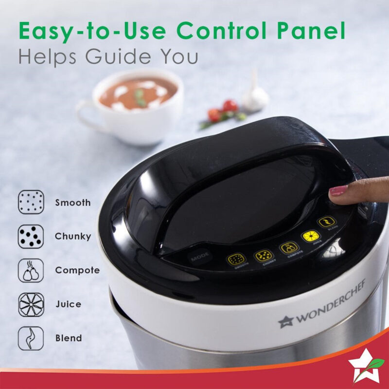 Wonderchef Renewed Automatic Soup Maker | 1.6L | 800W | White and Steel - Image 2