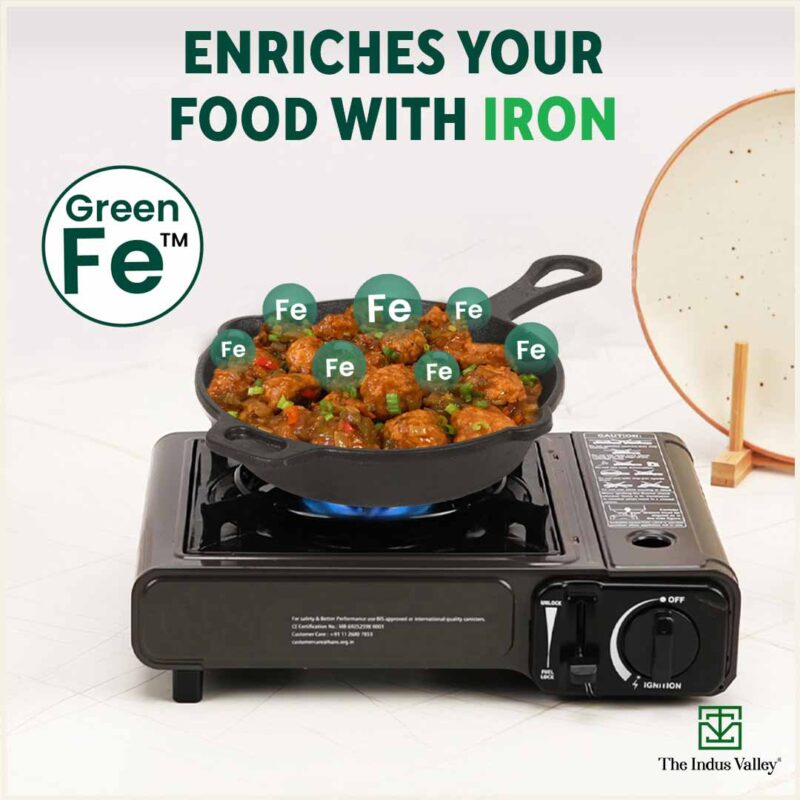 CASTrong Cast Iron Fry Pan/Skillet,Pre-seasoned, Nonstick, 100% Pure, Toxin-free, Induction, 23cm, 1.4L, 2.4kg - Image 6