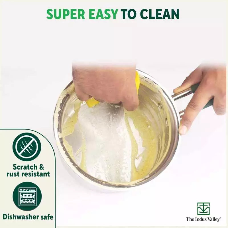 TurboCuk Tri-ply Stainless Steel Tea/Milk Pan/Saucepan+ Steel Lid, Premium Quality, 3 Layer Thick Body, 100% Toxin-free, Non-stick, Induction & Gas, 1.4/2/3L - Image 9
