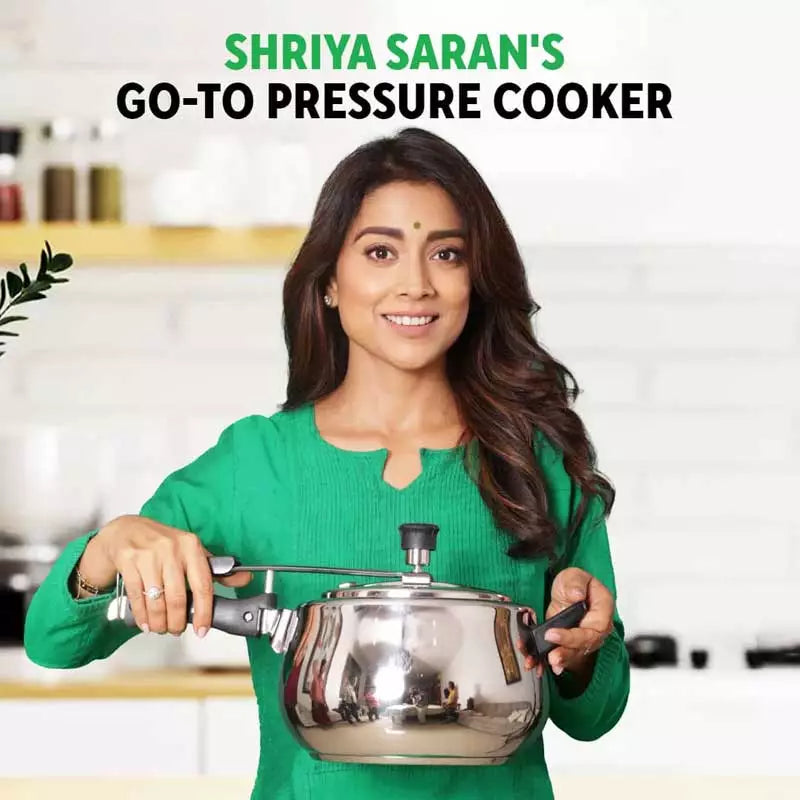 QuicKooker Stainless Steel Pressure Cooker, Premium Quality, Inner Lid, Tri-ply (3 Layer) Heavy Bottom, 100% Safe, ISI Certified, 5 Yr Warranty, Induction & Gas, 3/5L - Image 3