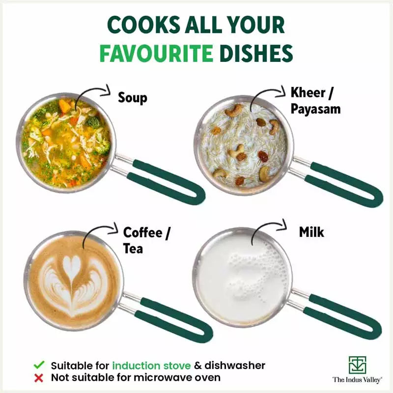 TurboCuk Tri-ply Stainless Steel Tea/Milk Pan/Saucepan+ Steel Lid, Premium Quality, 3 Layer Thick Body, 100% Toxin-free, Non-stick, Induction & Gas, 1.4/2/3L - Image 11