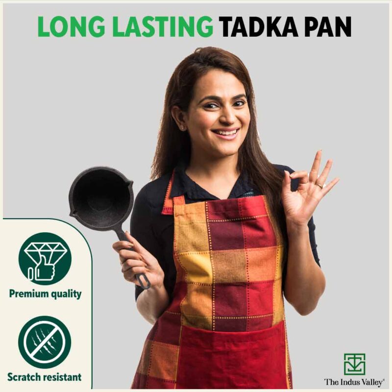 CASTrong Cast Iron Tadka Pan, Pre-seasoned, Natural Nonstick, 100% Pure, Toxin-free, Induction - Image 9