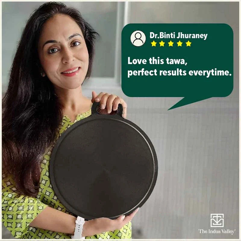 Super Smooth Cast Iron Tawa,Pre-seasoned, Nonstick, 100% Pure, Toxin-free, Free ₹110 Spatula, 27.9cm/30.5cm, 2.15kg/2.3kg - Image 12